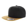 Two-tone baseball cap: heather gray front, navy bill. Snapback closure, embroidered logo. Durable woven fabric with neat, con
