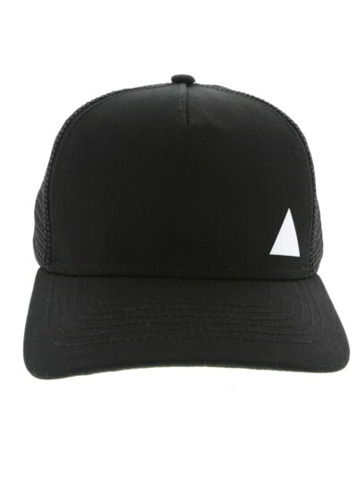 Close-up of a textured golf cap. Adjustable strap, detailed stitching, breathable sweatband. Pre-curved brim shades your eyes