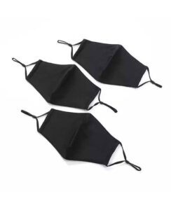 Adult Black Mouth Masks Adjustable Dust Proof by Ready One