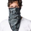 Camo bandana face covering. Forest green, brown, and tan. Breathable, lightweight fabric with clean stitching. Versatile neck