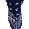 Crimson bandana face mask, textured cotton twill, clean overlock stitching. Versatile headwear, vibrant color, breathable fab
