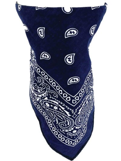 Crimson bandana face mask, textured cotton twill, clean overlock stitching. Versatile headwear, vibrant color, breathable fab