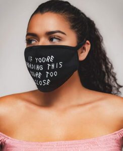 Black Custom Printed Face Masks for Men & Women Daily Use by Ready One
