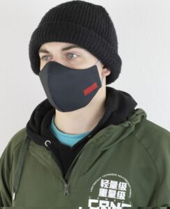 Black Custom Woven Labels Face Mask by Ready One