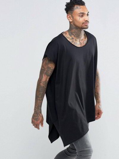 Stack of wholesale black t-shirts. Smooth knit, quality seams. Blank canvas for printing. Ideal for resale, soft feel. - View