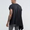 Stack of wholesale black t-shirts. Smooth knit, quality seams. Blank canvas for printing. Ideal for resale, soft feel. - View