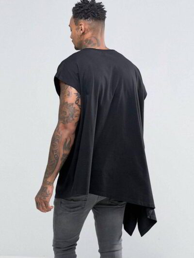 Stack of wholesale black t-shirts. Smooth knit, quality seams. Blank canvas for printing. Ideal for resale, soft feel. - View