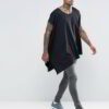 Stack of wholesale black t-shirts. Smooth knit, quality seams. Blank canvas for printing. Ideal for resale, soft feel. - View