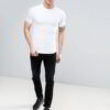 Close-up of folded, blank t-shirts. Smooth, fine knit fabric, even stitching. Premium feel. Ideal for printing. Vibrant color