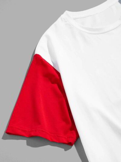 Close-up of folded bulk t-shirts. Soft cotton texture, visible stitching. Basic tees ready for printing or branding. Heather