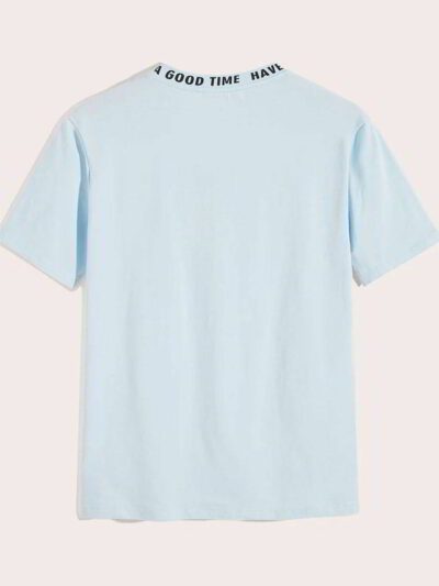 Stacked blank t-shirts, heather gray & white, soft knit texture visible. Crew neck, clean seams, ready for printing. - View 2