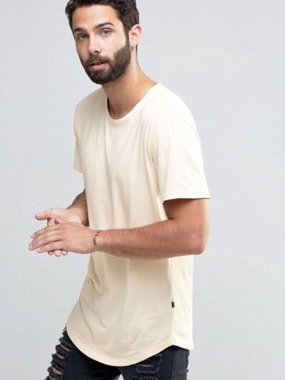 Soft, natural cotton t-shirts bulk pack. Notice the smooth knit and durable shoulder seams. Perfect blank canvases for your d