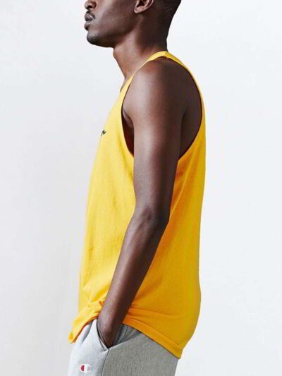 Close-up of blank cotton singlets, showcasing soft knit texture & clean stitching. Perfect for printing, hinting at various c