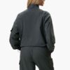 Women's velour tracksuit set, custom embroidered. Soft, plush cotton texture. Note delicate stitching detail on the jacket an