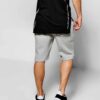 Lightweight summer shorts with clean stitching. Close-up showing soft fabric texture and potential for custom logo placement.