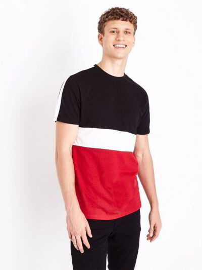 Pile of t-shirts, custom-printed with slogans. Soft cotton knit, clean seams, vibrant ink colors. Customizable garment in bul