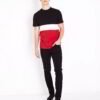 Pile of t-shirts, custom-printed with slogans. Soft cotton knit, clean seams, vibrant ink colors. Customizable garment in bul