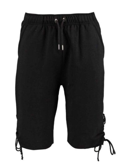 Close-up of athletic shorts: breathable knit fabric, reinforced stitching. Perfect for university teams, shown in school colo