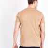 Close-up of folded bulk eco friendly t-shirts, showing soft texture, clean stitching. Neutral color palette, short sleeves. -