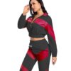 Women's tracksuit set. Soft fleece, subtle distressed embroidery. Casual two-piece outfit, relaxed fit. Note the matching top