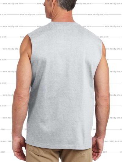 Black fitness tank tops in bulk. Smooth, breathable athletic fabric with reinforced stitching. Sleeveless gym shirts for work