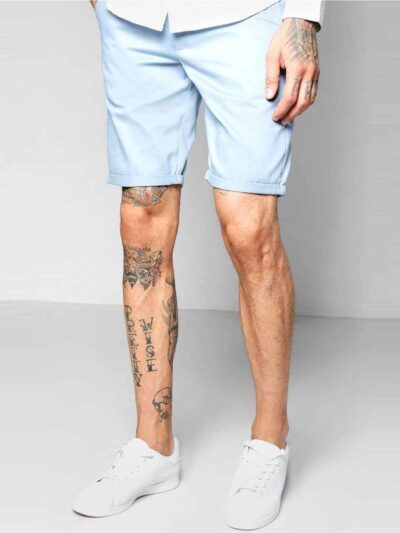 Heavyweight cotton sweat shorts. Notice the dense, textured 275 GSM fabric and reinforced stitching. A comfortable, durable g