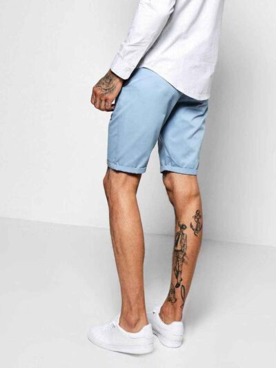 Heavyweight cotton sweat shorts. Notice the dense, textured 275 GSM fabric and reinforced stitching. A comfortable, durable g