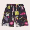 Heavy cotton sweat shorts: plush loopback texture, durable stitching. Premium athletic shorts, bulk supply. Hints of color va