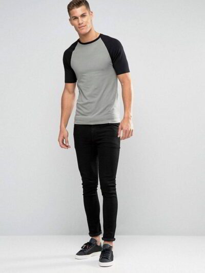 Stacked navy t-shirts, custom printed with bold white statements. Notice the soft-feel cotton texture and durable double-stit