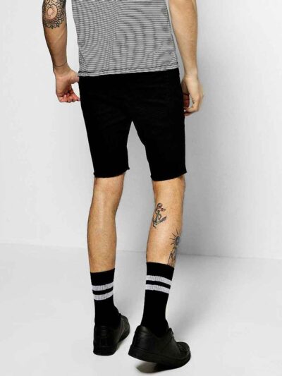Close-up of quick-dry running shorts. Breathable polyester with fine stitching. Hints of blue, lightweight, ideal for perform