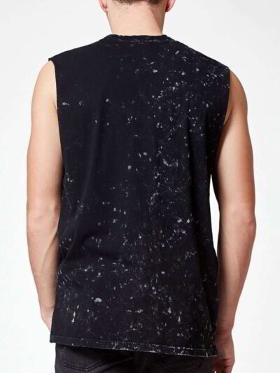 Close-up of soft, seamless knit tank tops. Ribbed texture, heather gray tones, and durable flatlock stitching detail. Ideal f