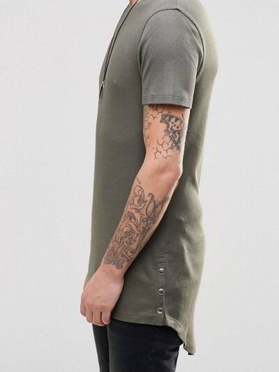 Soft-drape tee showing smooth, close knit. Premium cotton blend, reinforced seams, vibrant crimson color. Perfect for everyda