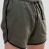 Lightweight beach shorts with vibrant, all-over sublimation print. Notice the fine stitching and soft, breathable fabric text