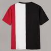 Close-up of bulk t-shirts. Soft cotton texture, neat stitching. Round neck, vibrant colors hints, ready for print. - View 3 o