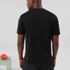 Urban men's set: tee & shorts. Soft-looking, breathable fabric, possibly cotton. Dark color scheme with subtle design details