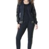 Plus size tracksuit set. Soft, fleece texture apparent, with clean stitching details. Comfortable women's apparel wholesale.