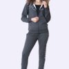 Plus size tracksuit set. Soft, fleece texture apparent, with clean stitching details. Comfortable women's apparel wholesale.