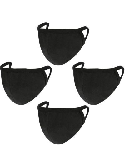 Cotton fabric face mask. Close-up reveals fine stitching, soft texture. Reusable mouth cover for adults. Available in multipl