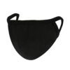 Cotton fabric face mask. Close-up reveals fine stitching, soft texture. Reusable mouth cover for adults. Available in multipl