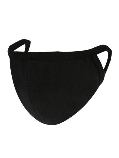 Cotton fabric face mask. Close-up reveals fine stitching, soft texture. Reusable mouth cover for adults. Available in multipl