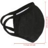 Cotton fabric face mask. Close-up reveals fine stitching, soft texture. Reusable mouth cover for adults. Available in multipl