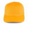 Structured baseball cap with curved visor. Woven twill, durable stitching. Customizable front panel. Dark navy color. Classic
