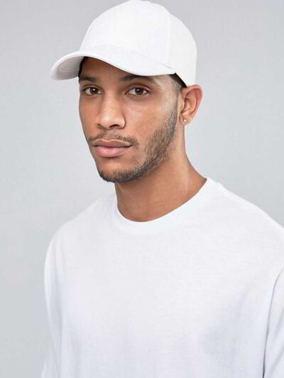 Structured twill cap with raised, bold 3D embroidery. Notice the depth of the stitching & slight sheen. Dark color & curved b