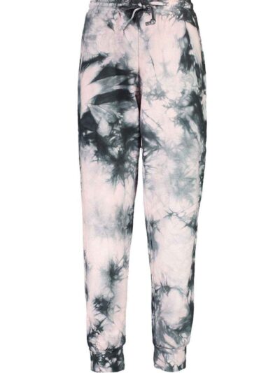 Black and pink tie dye tracksuit. Soft sublimation print. Contrast tie dye drawstring. Comfortable activewear set, vibrant co