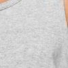 Close-up on a fitted tank top. Soft, breathable fabric, durable stitching. Perfect blank canvas for your custom design. Avail