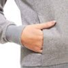 Women's zipper hooded sweatshirt with side pockets. Soft-looking fleece fabric, clean stitching. Comfy casual wear in muted c