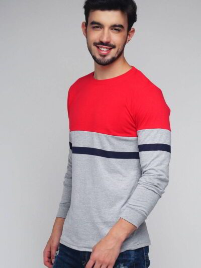 Close-up on soft, ring-spun cotton t-shirt. Vibrant, direct-to-garment print. Quality stitching detail. Wholesale blank tee,