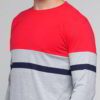 Close-up on soft, ring-spun cotton t-shirt. Vibrant, direct-to-garment print. Quality stitching detail. Wholesale blank tee,