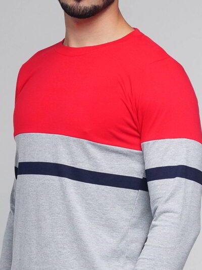 Close-up on soft, ring-spun cotton t-shirt. Vibrant, direct-to-garment print. Quality stitching detail. Wholesale blank tee,