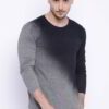Close-up of fitted t-shirt, fine-knit fabric, clean stitching detail. Soft texture, subtle heather gray, ideal blank canvas.